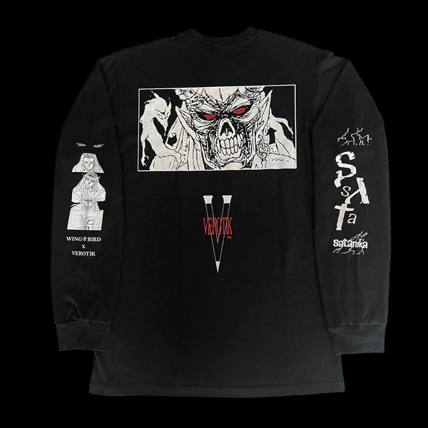 SATANIKA X – Unisex Long Sleeve T-Shirt with Verotik Vintage Comic Art | INHUMANUM